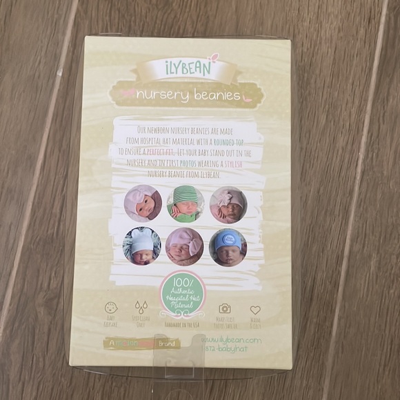 ilybean White Hat with a White Fairy Frayed Flower Newborn Girl Hat NWT - Picture 2 of 5